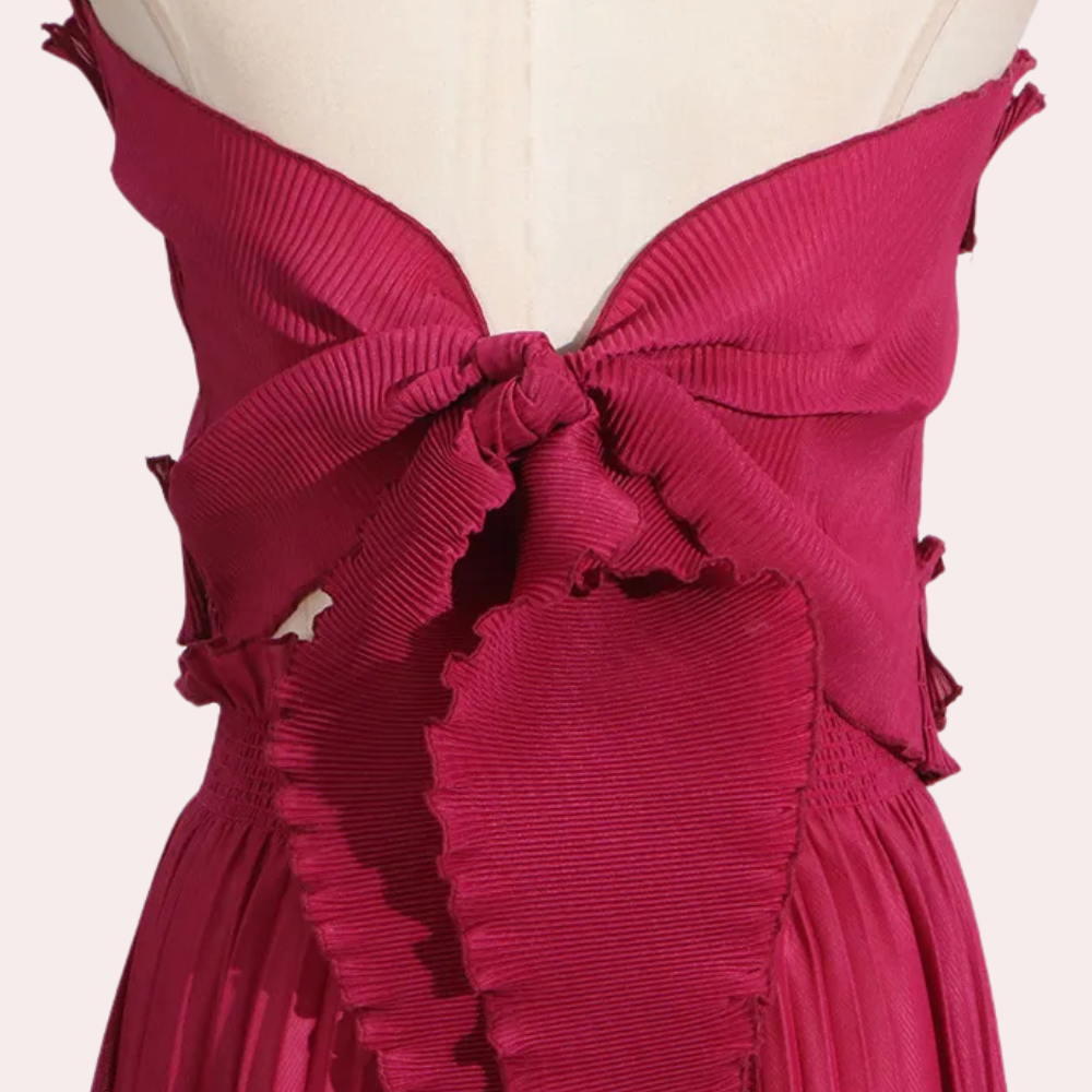 2-Piece Contemporary Ensemble - Elegant Ladies Top And Pleated Trousers