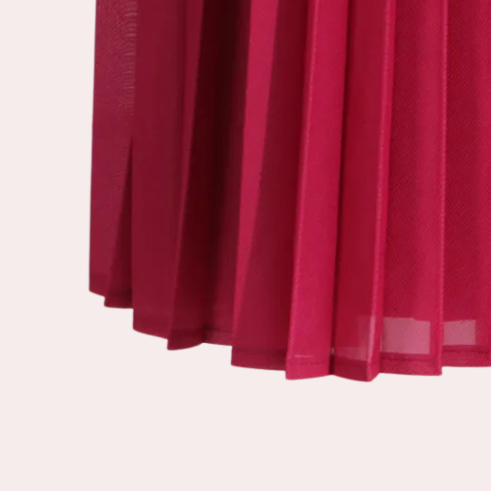 2-Piece Contemporary Ensemble - Elegant Ladies Top And Pleated Trousers