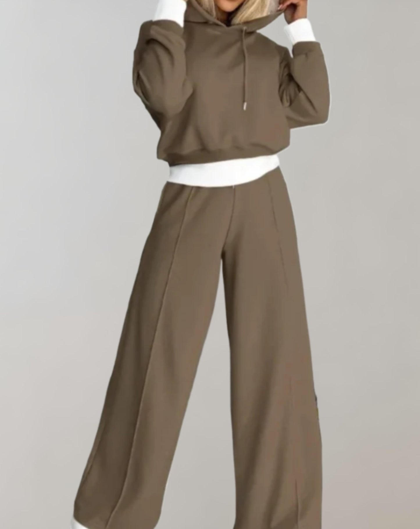 2-Piece Hoodie And Trousers Set - Modern Ladies Lounge Wear
