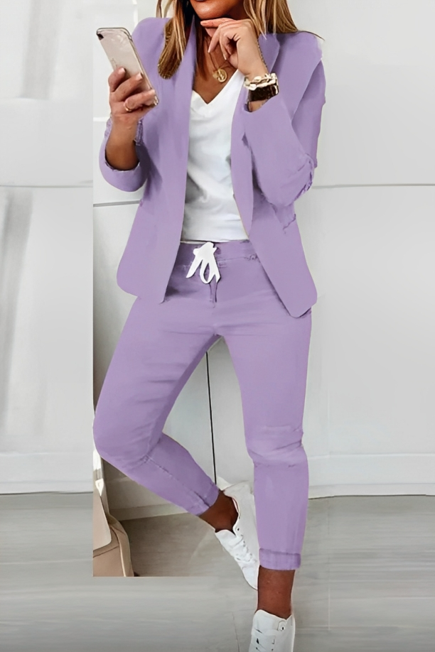 2-Piece Lounge Set - Stylish Ladies Casual Outfit