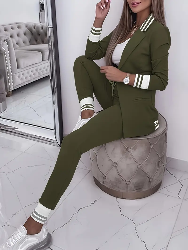 2-piece tailored lounge suit - stylish ladies blazer and trousers set