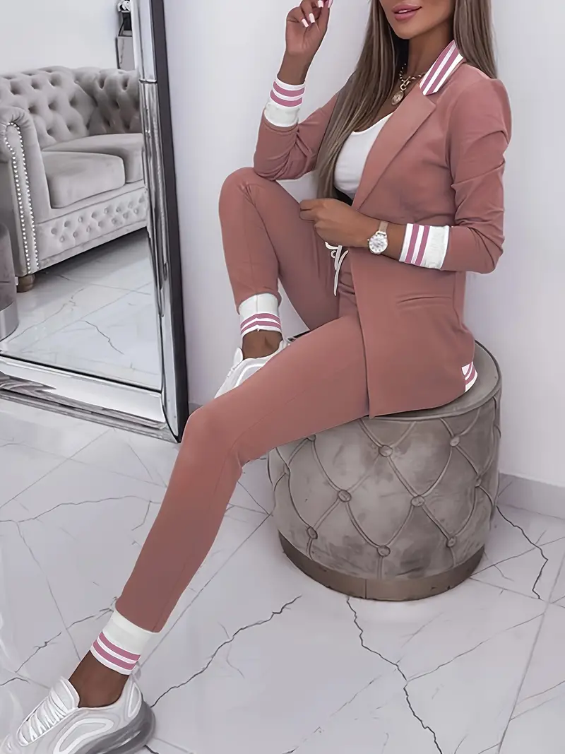 2-piece tailored lounge suit - stylish ladies blazer and trousers set