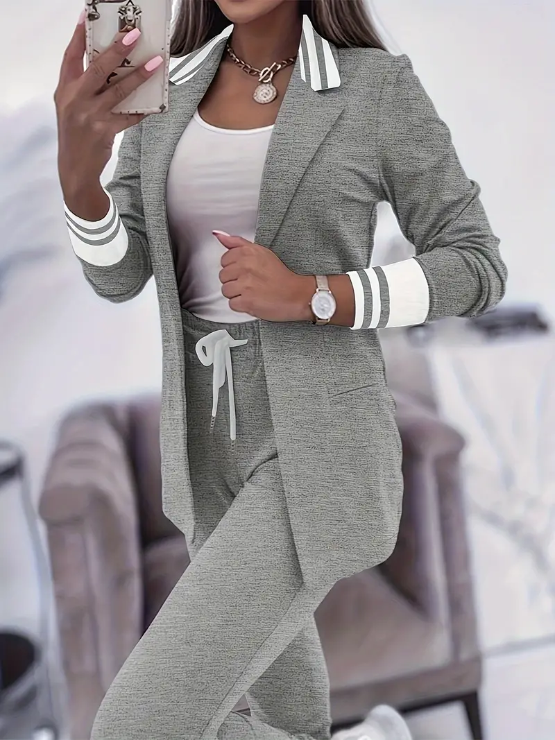 2-piece tailored lounge suit - stylish ladies blazer and trousers set