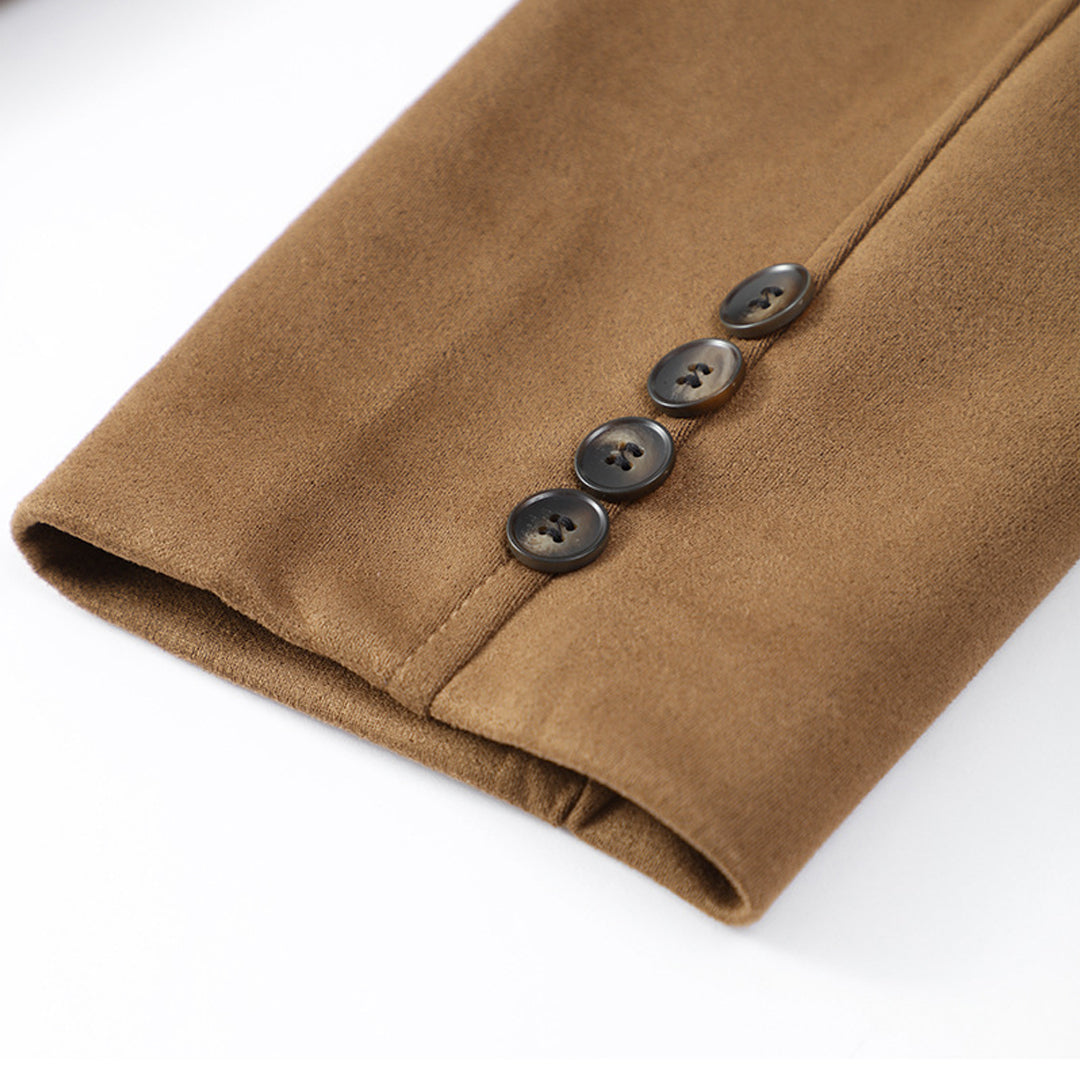 Long sleeve ladies' coat - button detail