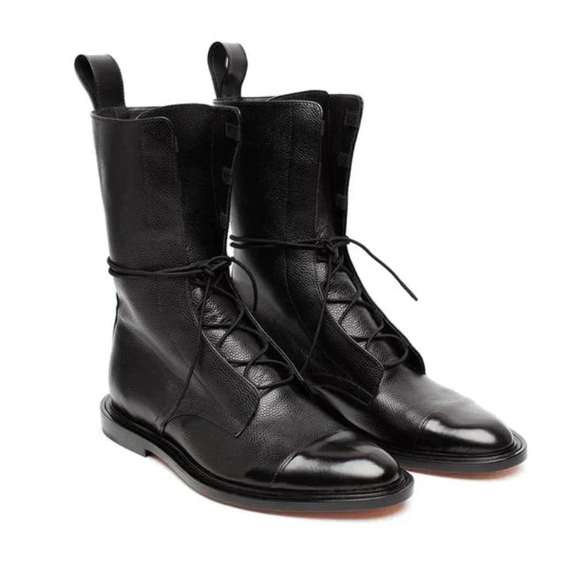 Ankle boots - stylish ladies lace-up combat boots