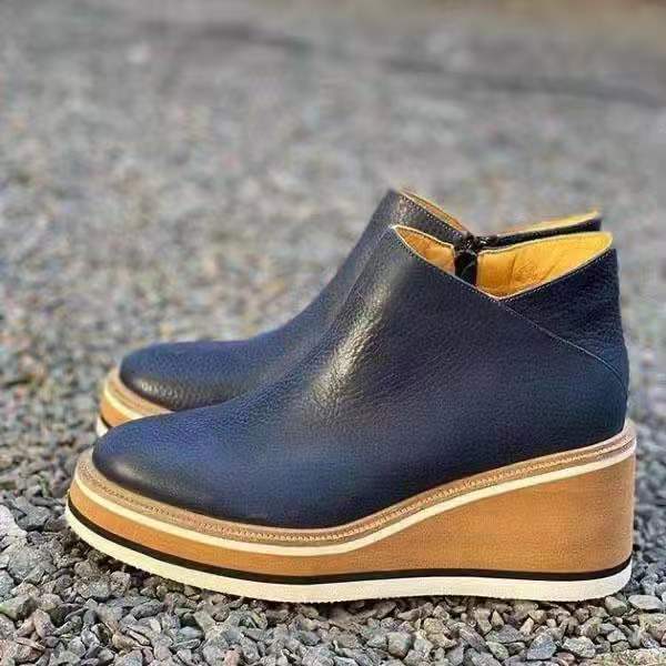 Ankle wedge boots - stylish black ladies ankle boots
