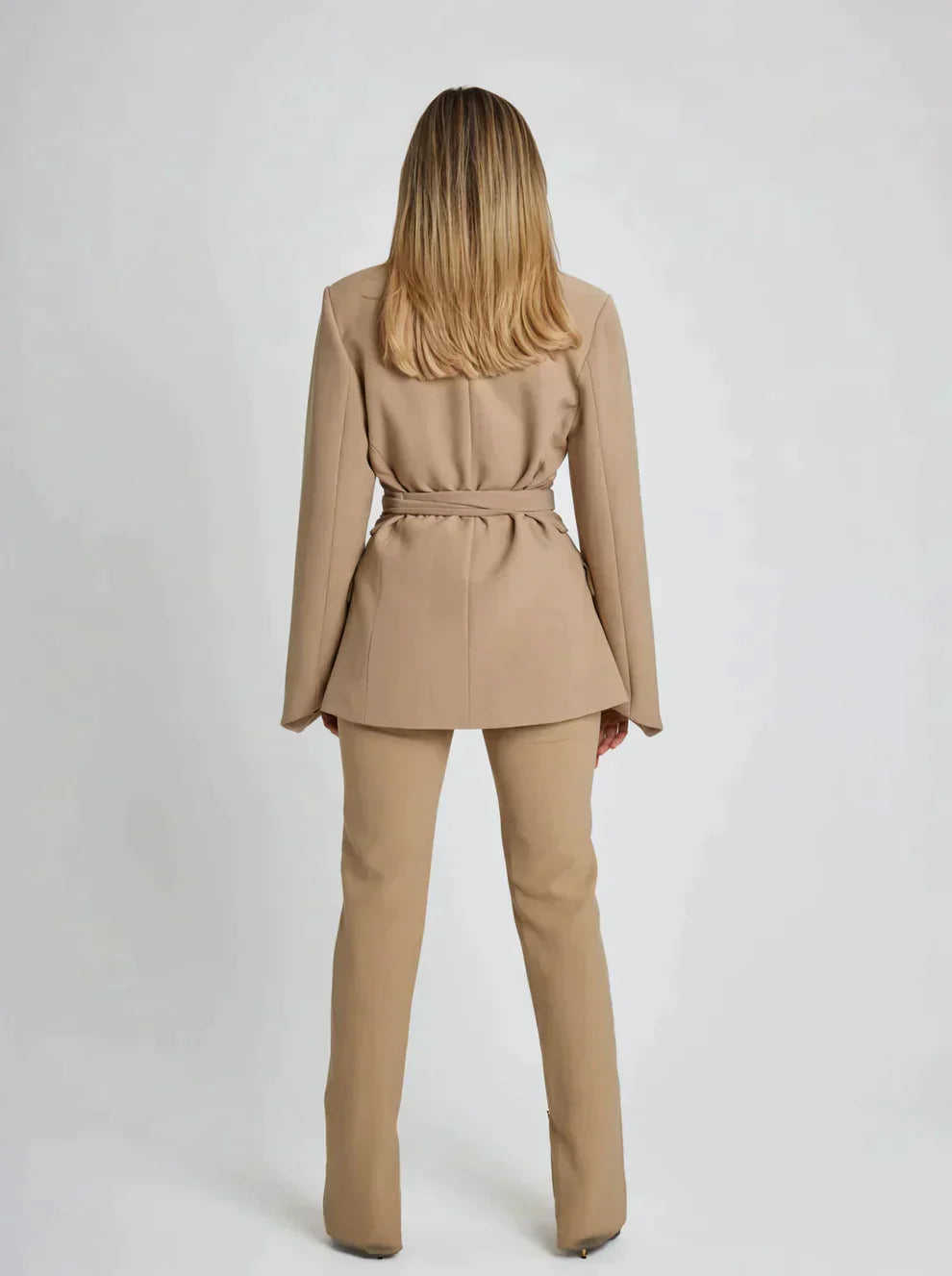 Blazer with belt - tailored ladies coat for smart casual occasions