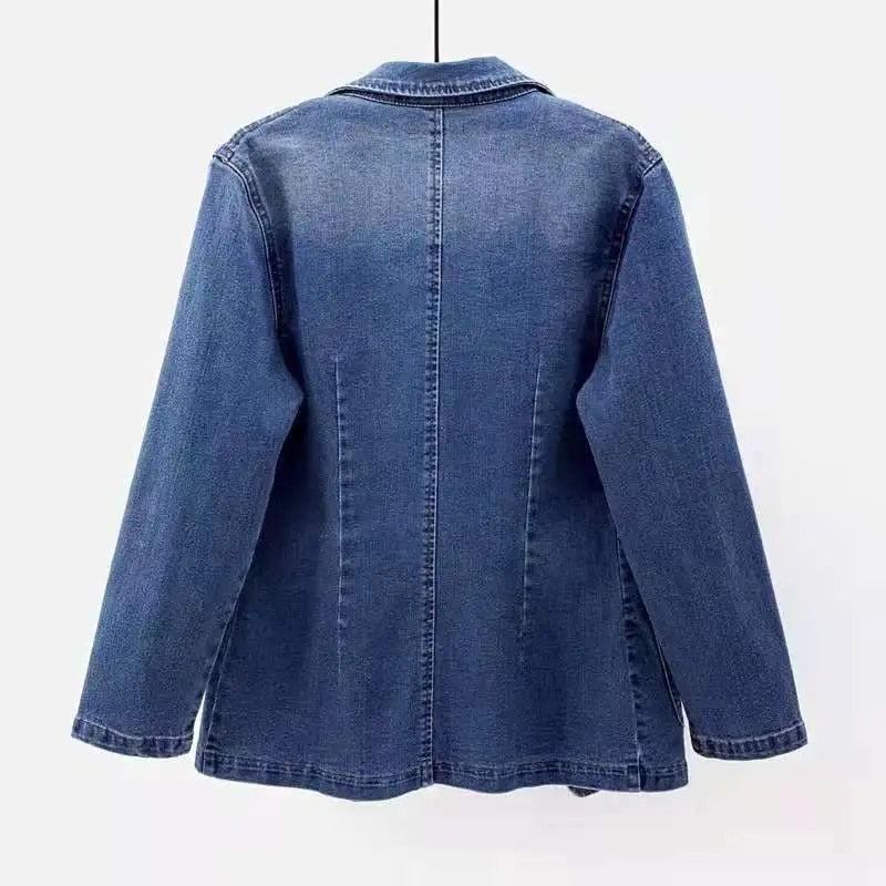 Denim blazer - stylish denim blau ladies jacket