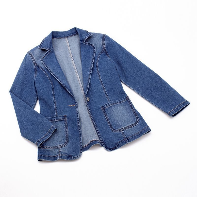 Denim blazer - stylish denim blau ladies jacket