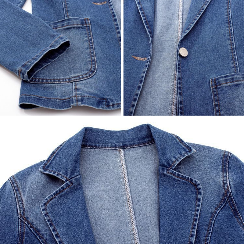 Denim blazer - stylish denim blau ladies jacket