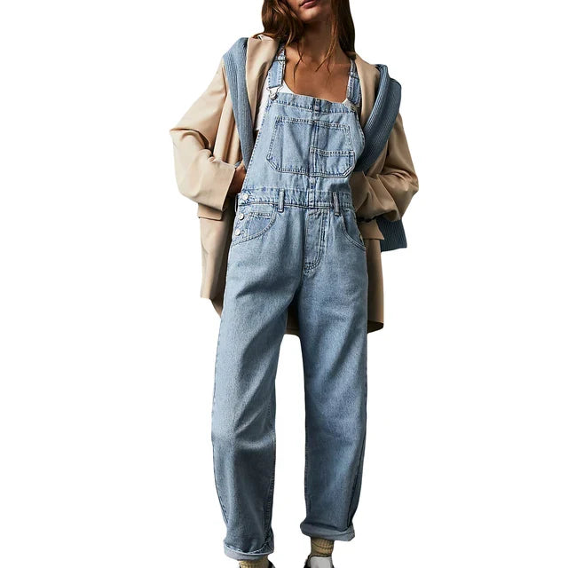 Denim Overalls - Cozy Fit Ladies Jumpsuit