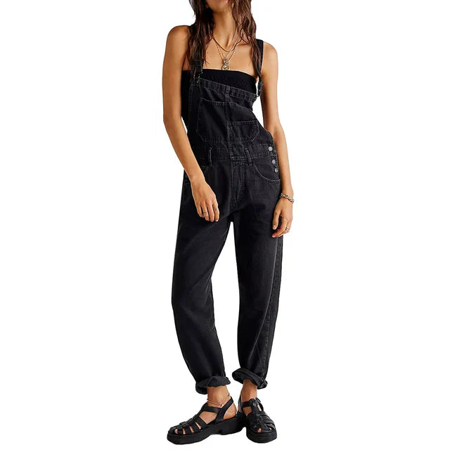 Denim Overalls - Cozy Fit Ladies Jumpsuit