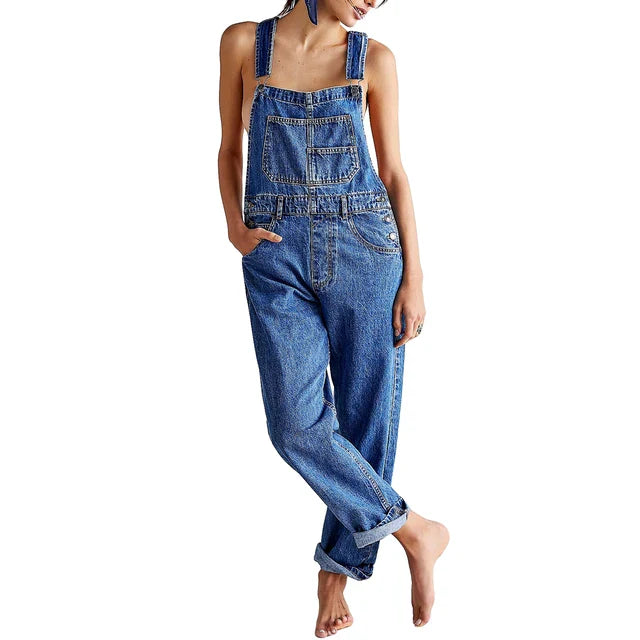 Denim Overalls - Cozy Fit Ladies Jumpsuit