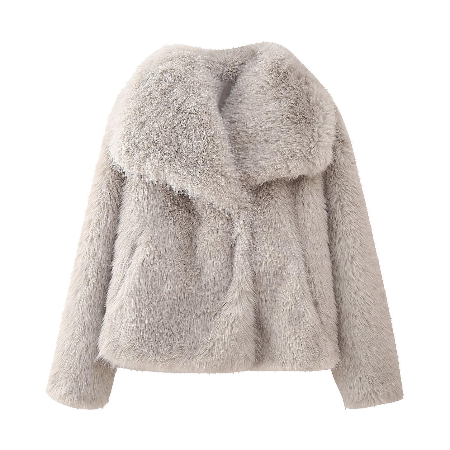 Faux fur coat - elegant ladies winter jacket