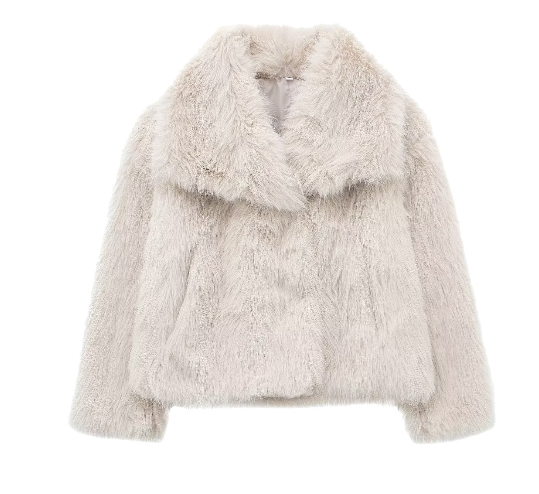 Faux fur coat - elegant ladies winter jacket