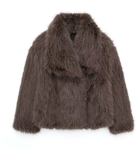 Faux fur coat - elegant ladies winter jacket