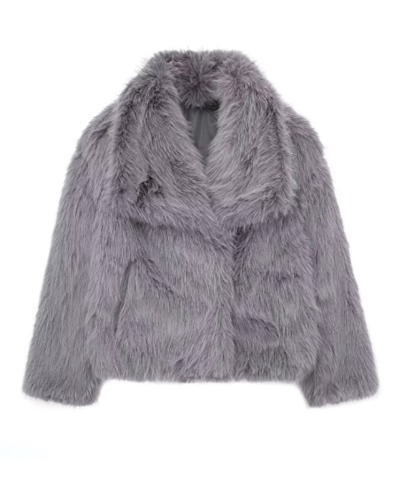 Faux fur coat - elegant ladies winter jacket