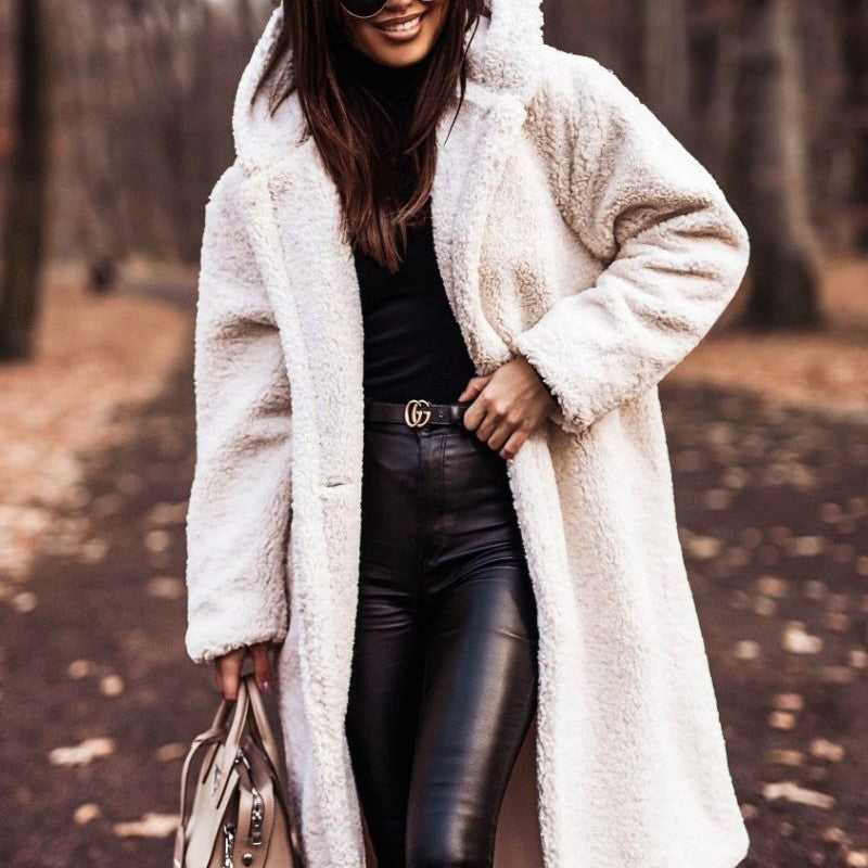 Faux fur coat - stylish warm ladies winter jacket