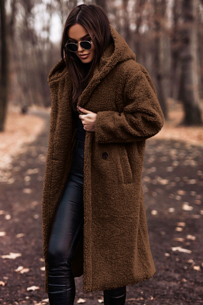 Faux fur coat - stylish warm ladies winter jacket