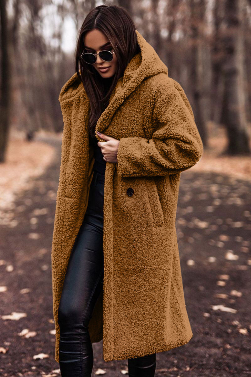Faux fur coat - stylish warm ladies winter jacket