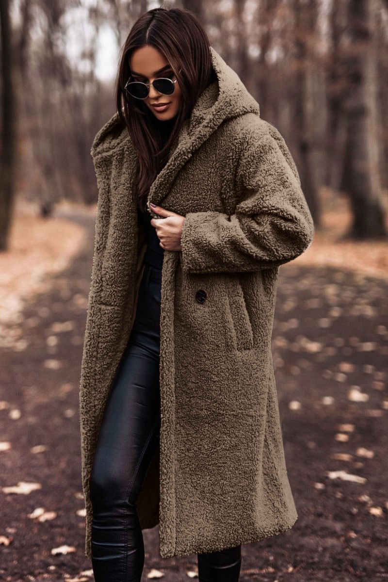 Faux fur coat - stylish warm ladies winter jacket