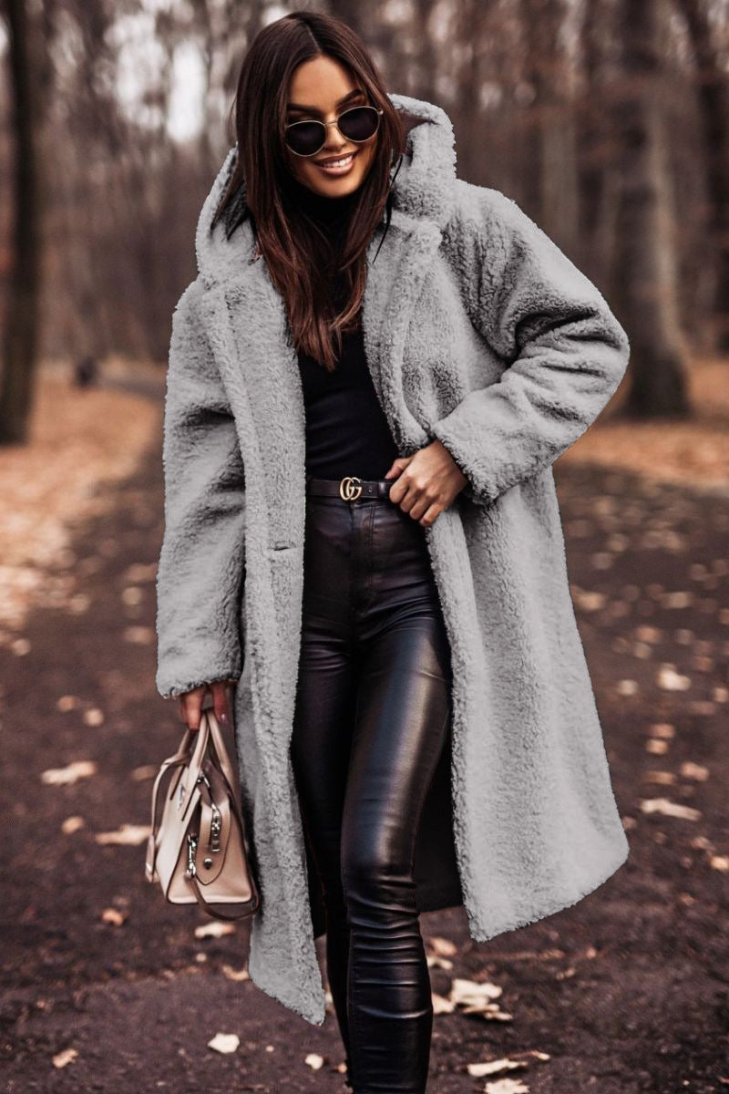 Faux fur coat - stylish warm ladies winter jacket