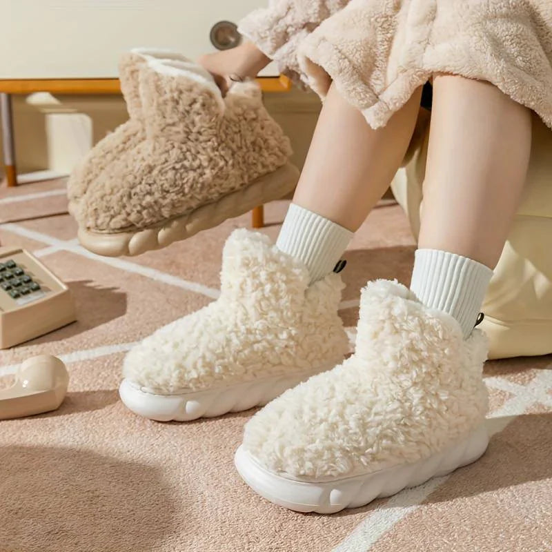 Faux Fur Slippers - Ladies Indoor Footwear