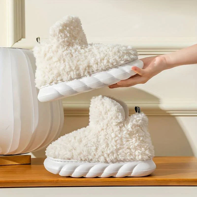 Faux Fur Slippers - Ladies Indoor Footwear