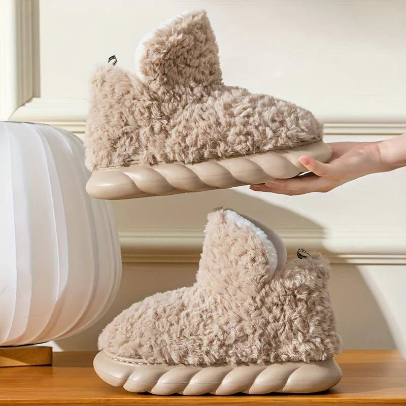 Faux Fur Slippers - Ladies Indoor Footwear