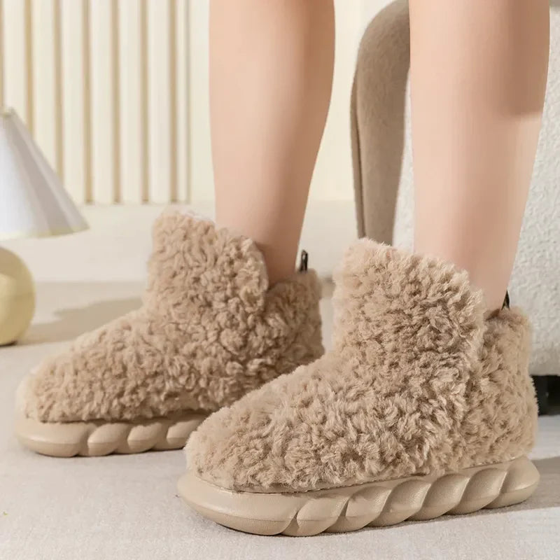 Faux Fur Slippers - Ladies Indoor Footwear