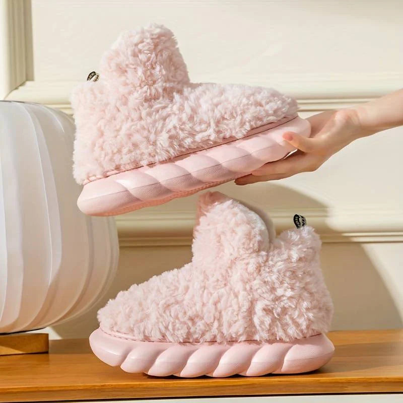 Faux Fur Slippers - Ladies Indoor Footwear