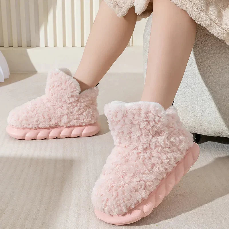 Faux Fur Slippers - Ladies Indoor Footwear