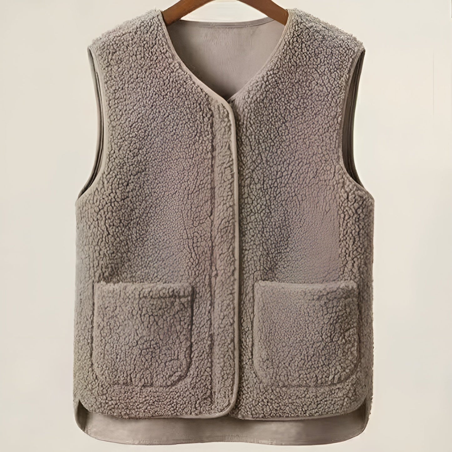 Fleece Gilet - Cozy Zip-Up Vest For Ladies