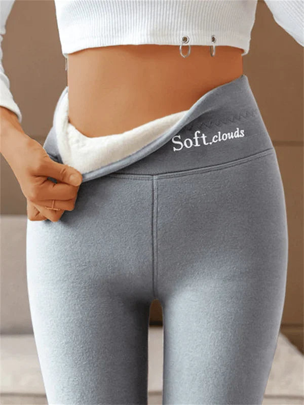 Fleece Lined Leggings - Cozy Casual Slim Fit Leggings For Ladies