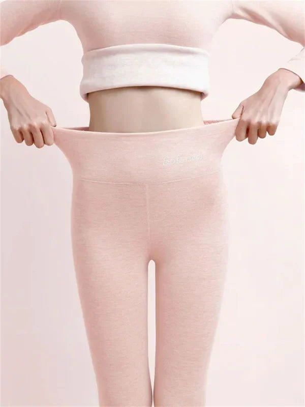 Fleece Lined Leggings - Cozy Casual Slim Fit Leggings For Ladies