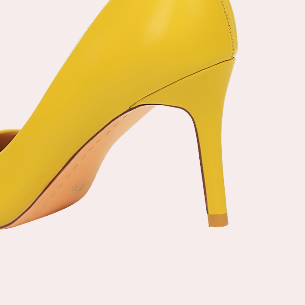 High Heel Shoes - Chic Yellow Ladies Stilettos