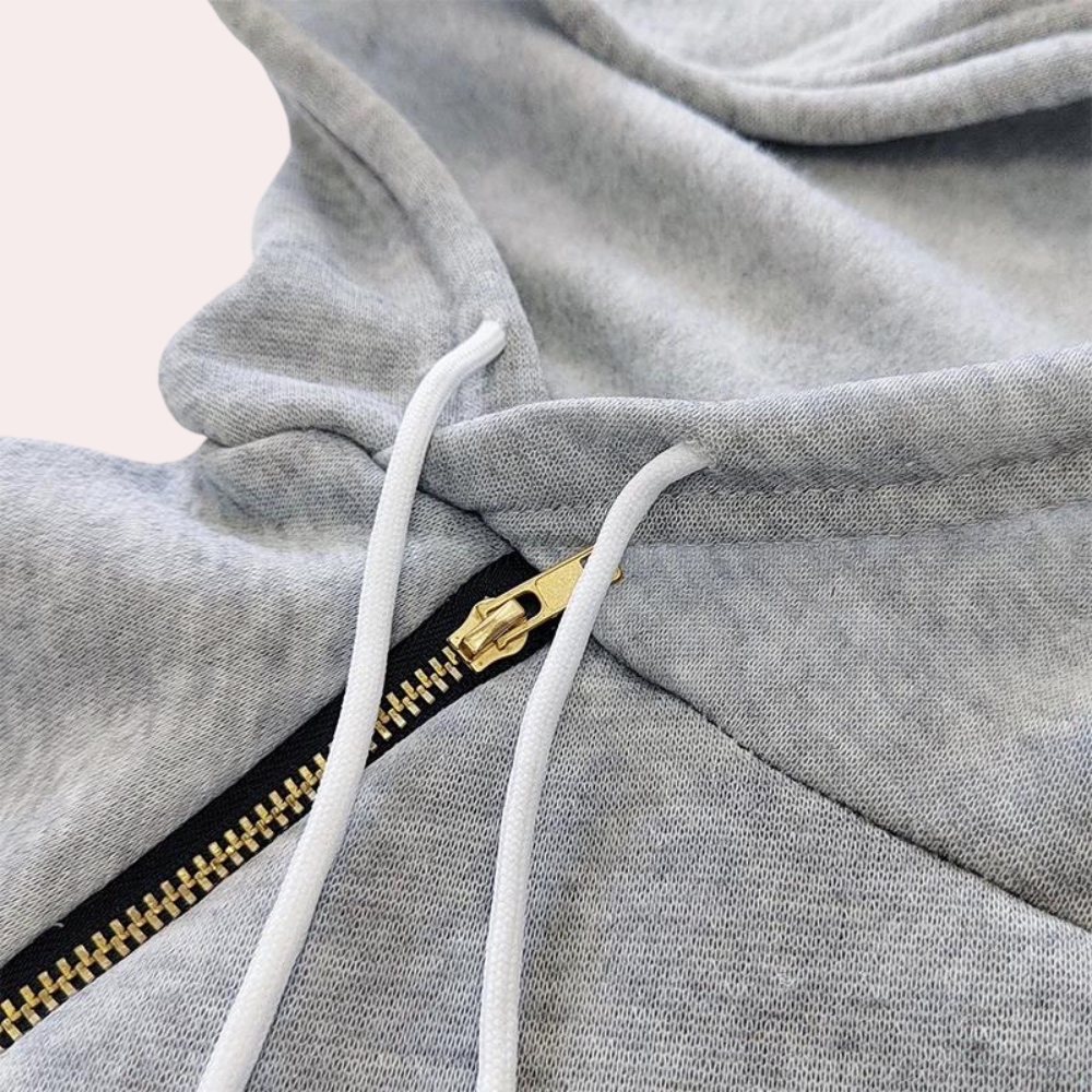 Hooded dress - modern ladies sweatshirt dress with pockets