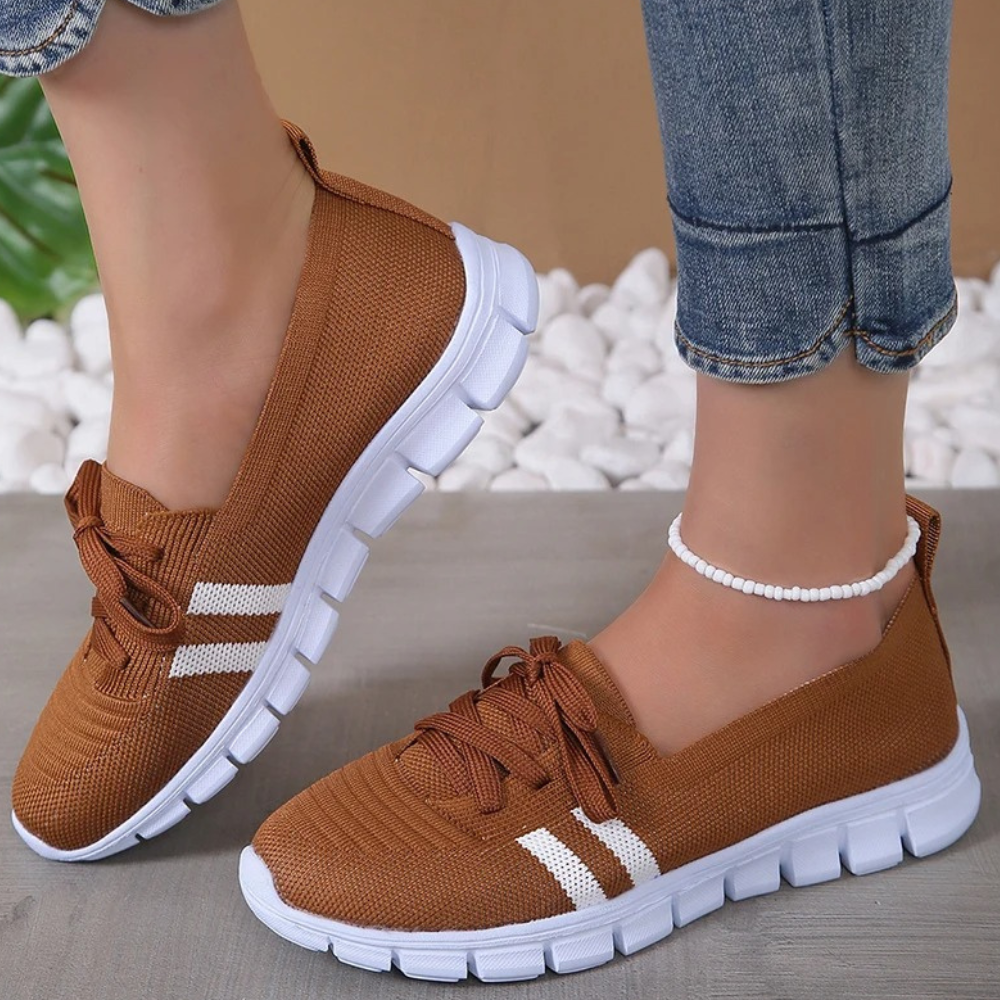 Ladies Airy Lace-Up Shoes - Chic Lightweight Trainers