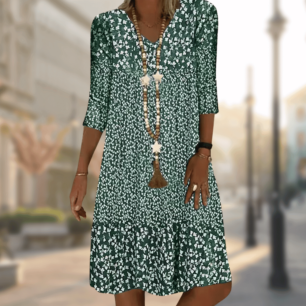 Ladies Floral Print Dress - Chic And Cozy Women’S Dress