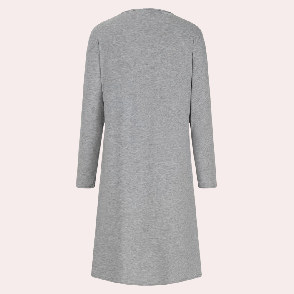 Ladies Midi Dress - Stylish Checked Asymmetrical Tunic