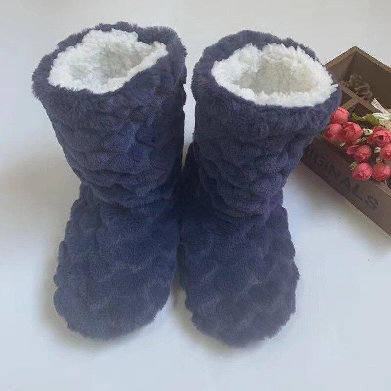 Ladies plush house boots - cosy faux fur slipper socks