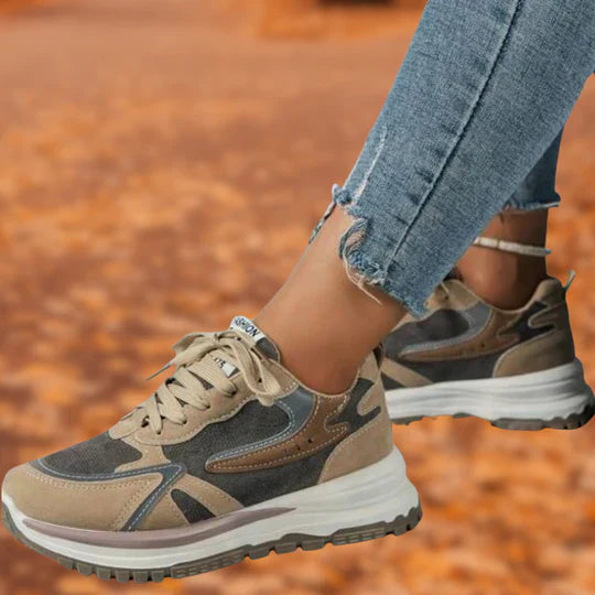 Ladies Sneakers - Stylish And Cozy Beige Trainers