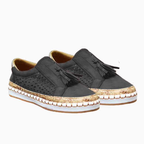 Ladies Sneakers - Stylish Slip-On Shoes With Tassel Detail