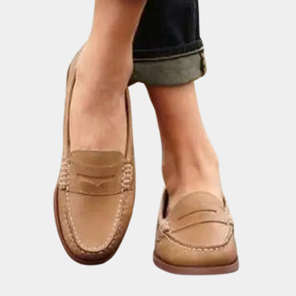 Leather Loafers - Stylish Slip-On Shoes For Ladies