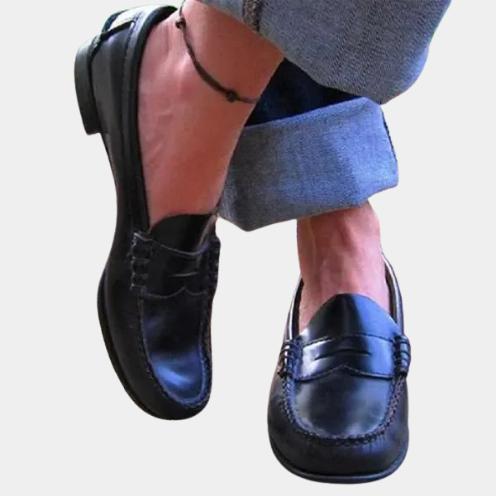 Leather Loafers - Stylish Slip-On Shoes For Ladies