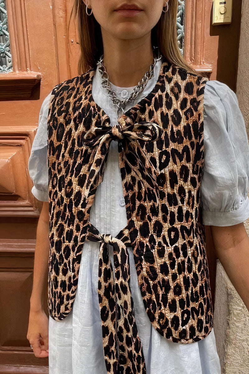 Leopard Print Waistcoat - Trendy Ladies Spring/Summer Vest