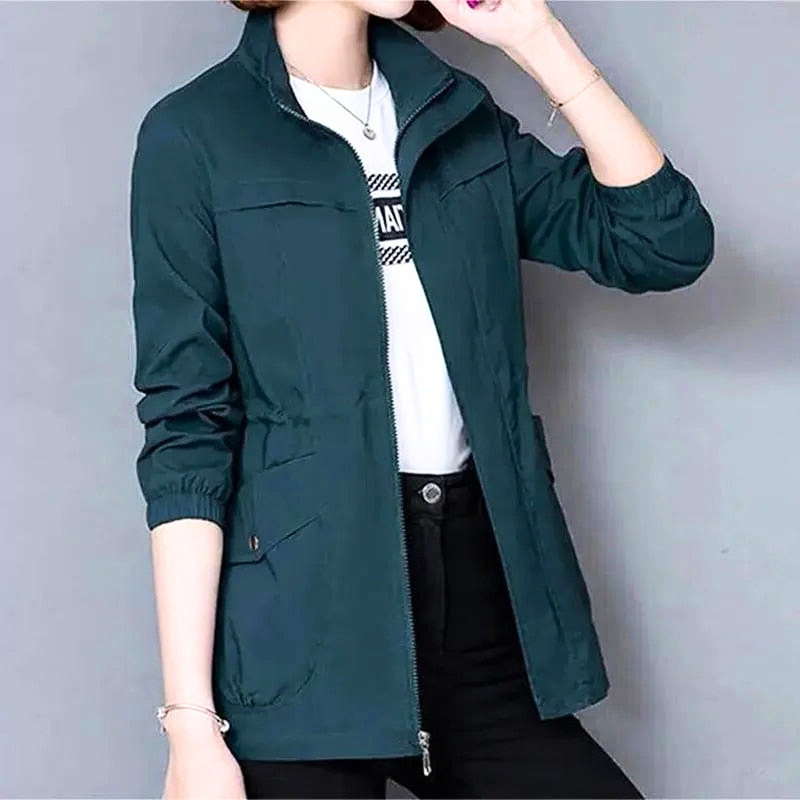 Lightweight Utility Jacket - Versatile Women'S Casual Outerwear