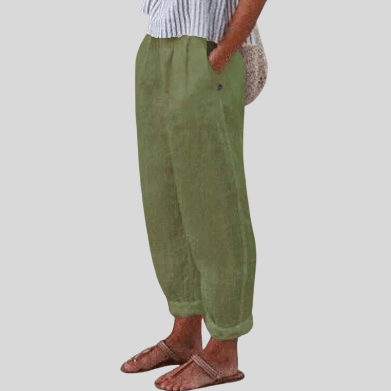 Linen trousers - cozy and stylish ladies casual pants