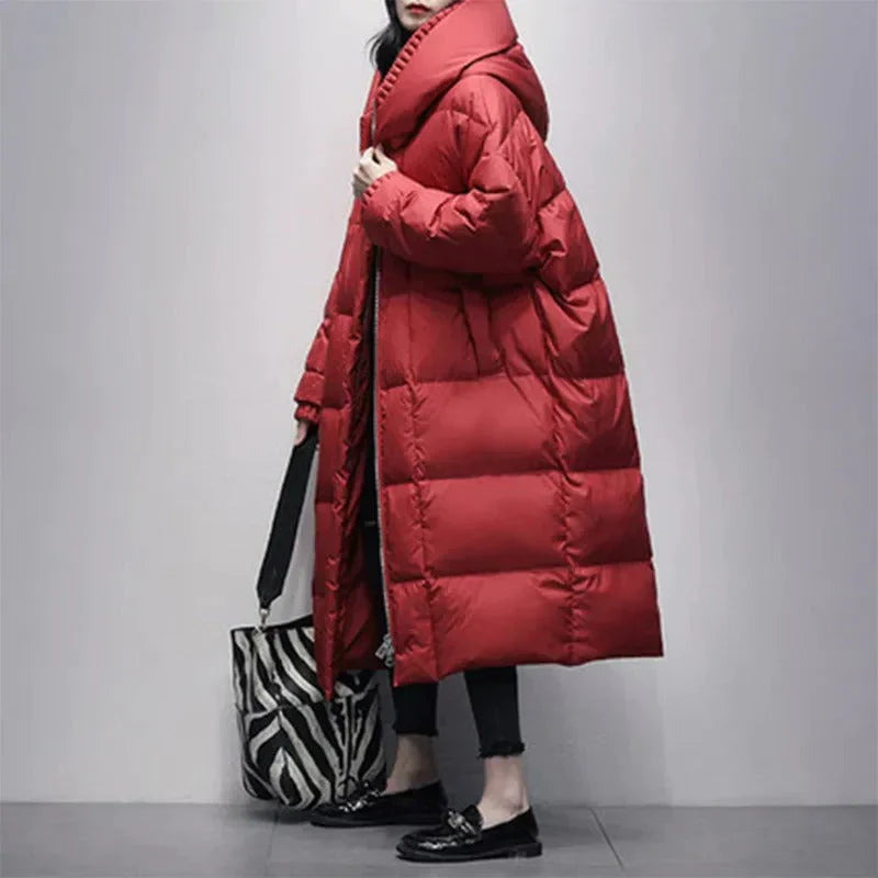 Long padded coat - stylish winter coat for ladies