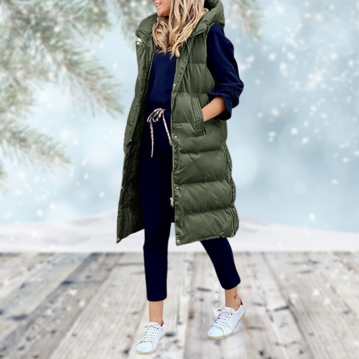 Long padded gilet - stylish ladies winter outerwear